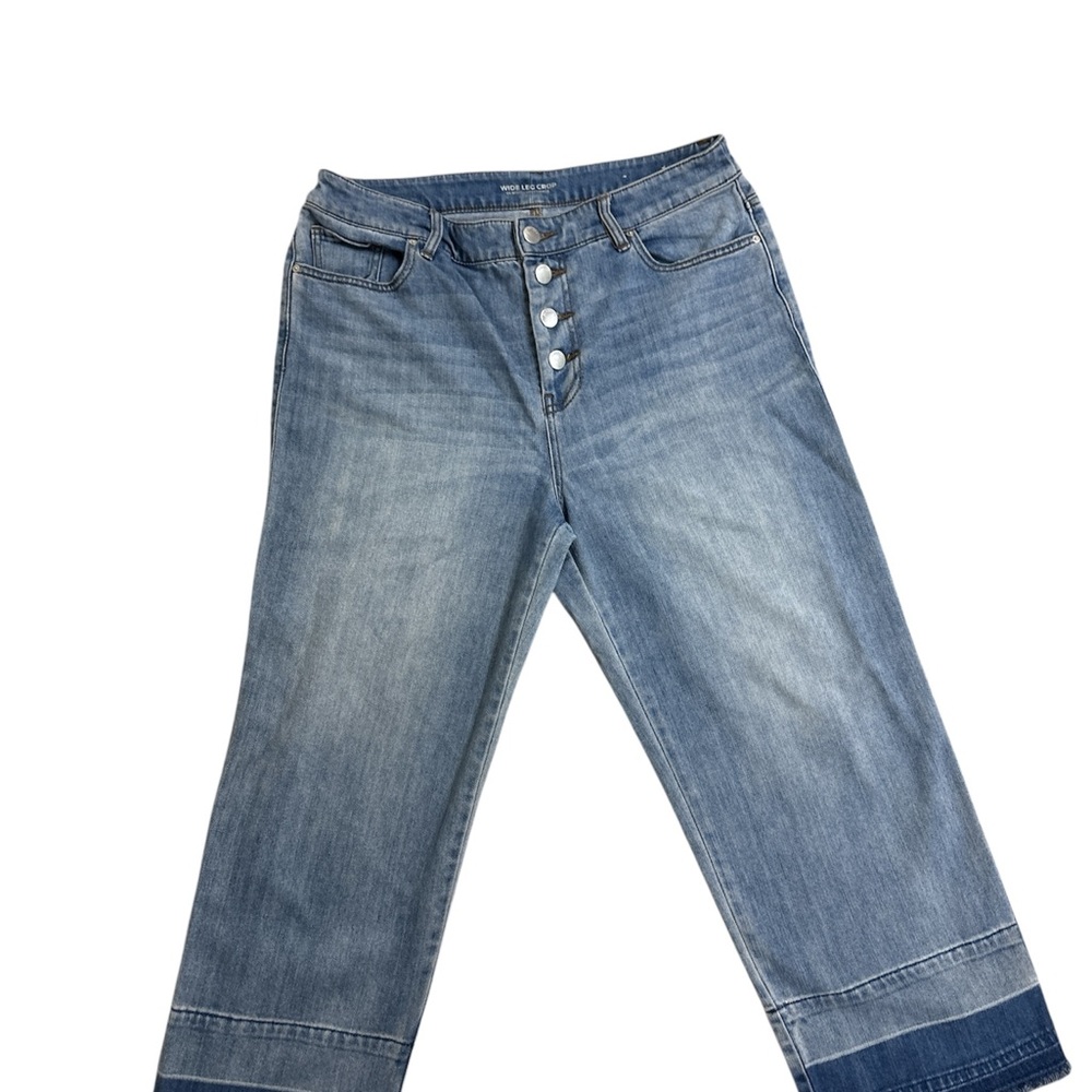 Chico’s Wide Leg Crop Jeans | Size 10 (1.5) | Button Fly | Gently Used